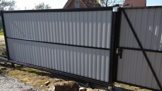 Купить сваи для ворот в Клин. Заказать ворота на сваях под ключ от 21744 руб